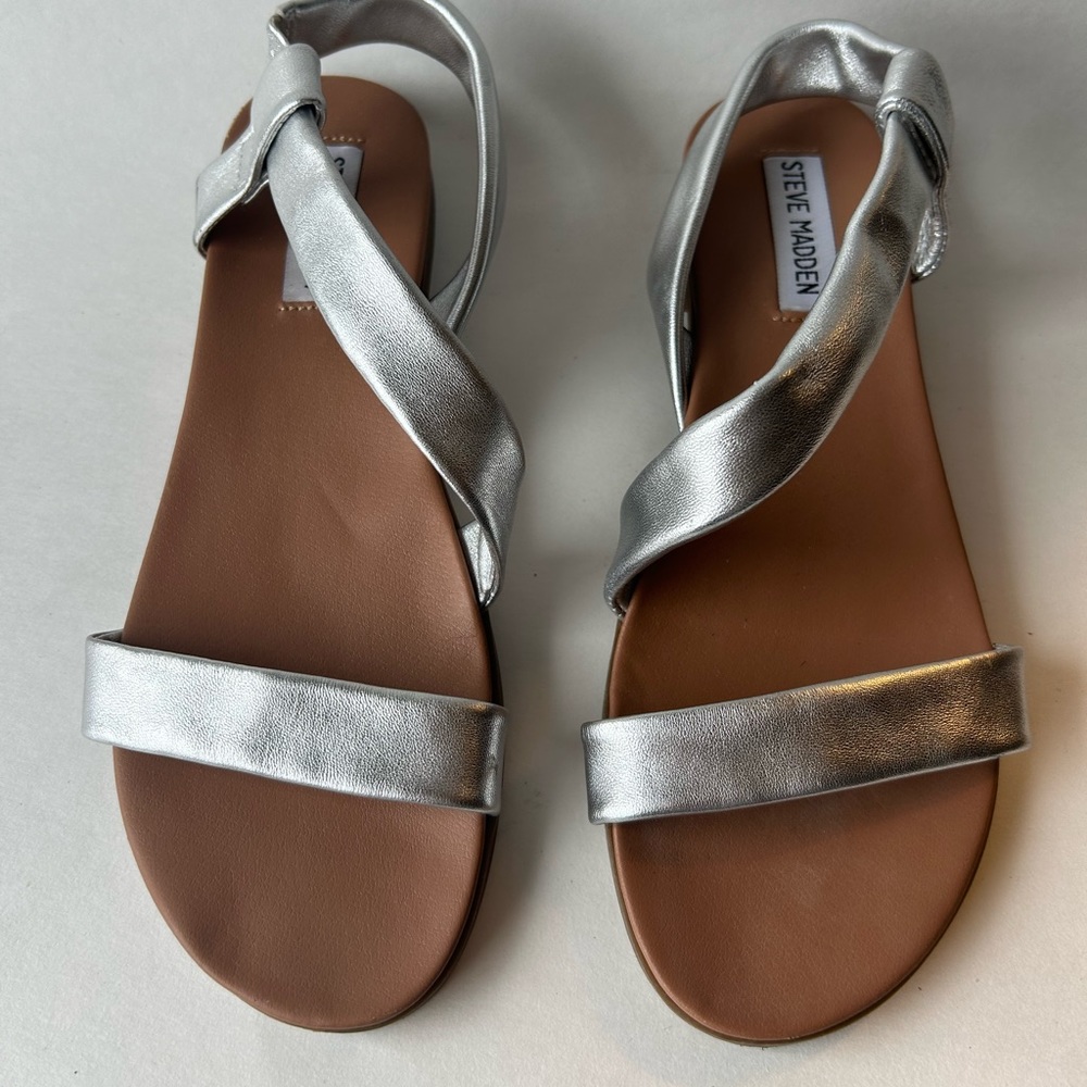 Steve Madden silver strap sandal